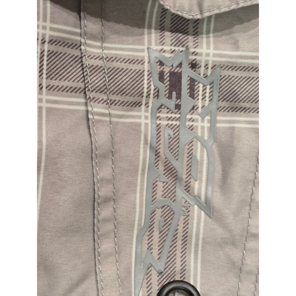 No Fear Mens Plaid Cargo Board Shorts Grey White Size 36 Casual Vintage swim Y2K - Picture 5 of 7
